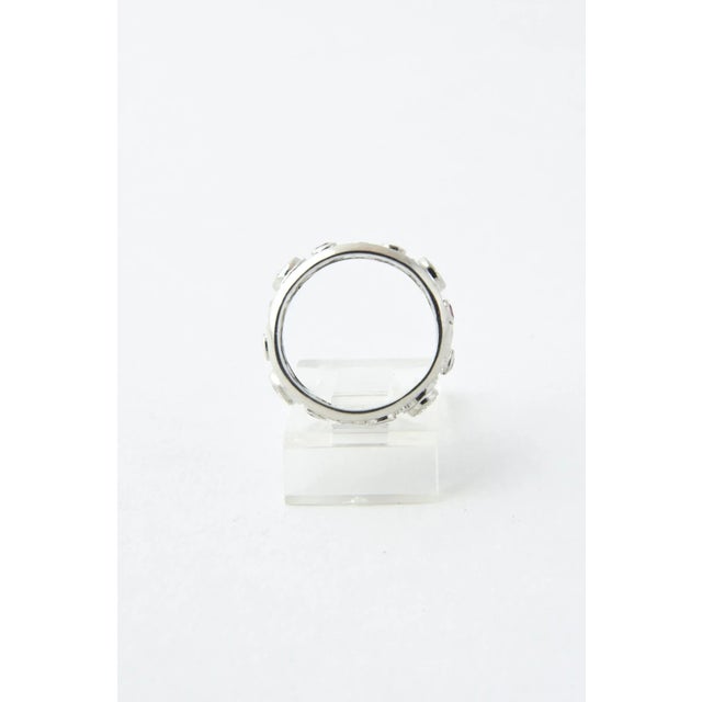 Early 20th Century Art Deco Ruby and Diamond Platinum Band Ring size 5 For Sale - Image 5 of 7