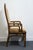 Wood Bernhardt Furniture Solid Walnut Asian Chinoiserie Style Dining Arm Chair For Sale - Image 7 of 9