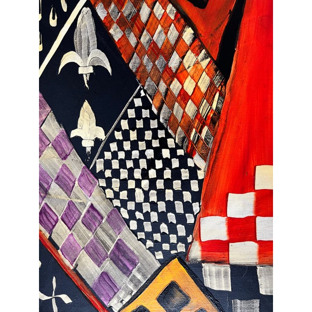 Playing Cards-Themed Contemporary Oil Painting "Three of Swords" For Sale - Image 9 of 10