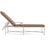 Contemporary Brown Jordan Venetian Adjustable Chaise Lounge, Dove frame with Fusion Clay fabric For Sale - Image 3 of 11