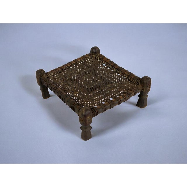 19th Century Low Cedar Stool, Nuristan, 1890s For Sale - Image 15 of 16