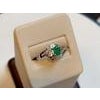 Natural Brazilian Emerald & Diamond Ring 18 Karat White Gold For Sale - Image 16 of 18