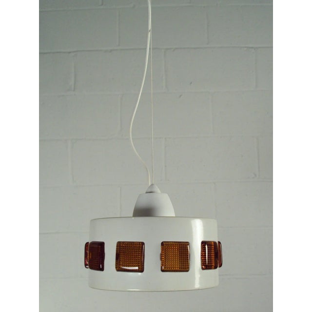White Vintage Mid-Century Swedish Modern Pendant by Erik Höglund and Einar Backström For Sale - Image 8 of 8