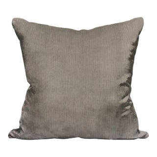 The House of Scalamandré Strie Velvet Pillow, Sage For Sale