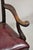 Antique Chippendale Georgian Carved Mahogany Ball and Claw Leather Arm Chair For Sale In Philadelphia - Image 6 of 12