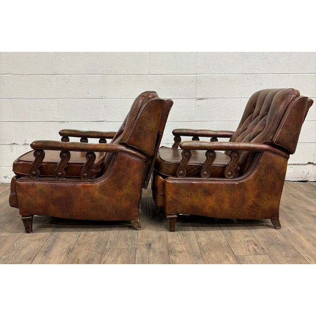 Vintage Stratalounger Tufted Vinyl Recliners - Pair For Sale - Image 11 of 18