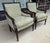 French Pair of Ethan Allen Giselle Cut-Velvet Upholstered Bergère Chairs For Sale - Image 3 of 16