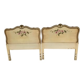 1960s French Provincial Louis XVI and Hand Carved Twin Headboards - a Pair For Sale