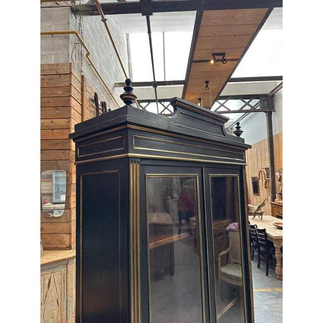 Black Napoleon III Showcase For Sale - Image 8 of 12
