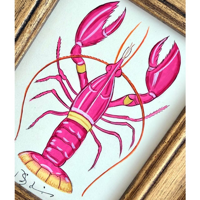 Hand-painted by master artists using acrylic paints and natural pigments, this vibrant lobster painting is full of charm,...