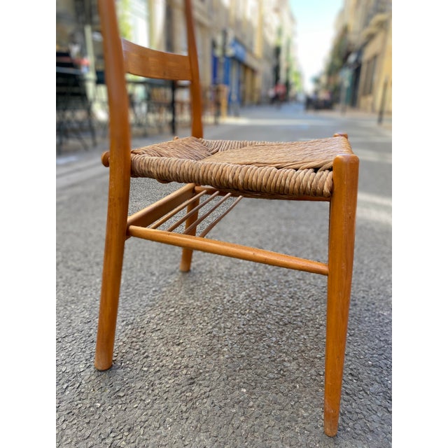 Vintage Turned Wood Chairs with Straw Seats by Yngve Ekström, 1950s, Set of 6 For Sale - Image 9 of 15