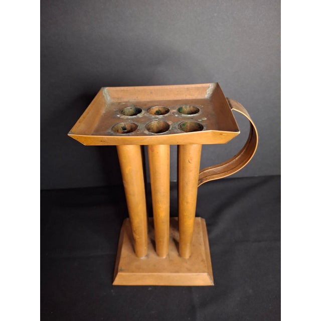Antique 19thC Copper 6 Tube Candle Mold Sheet Metal Primitive Hearth Americana For Sale - Image 4 of 17