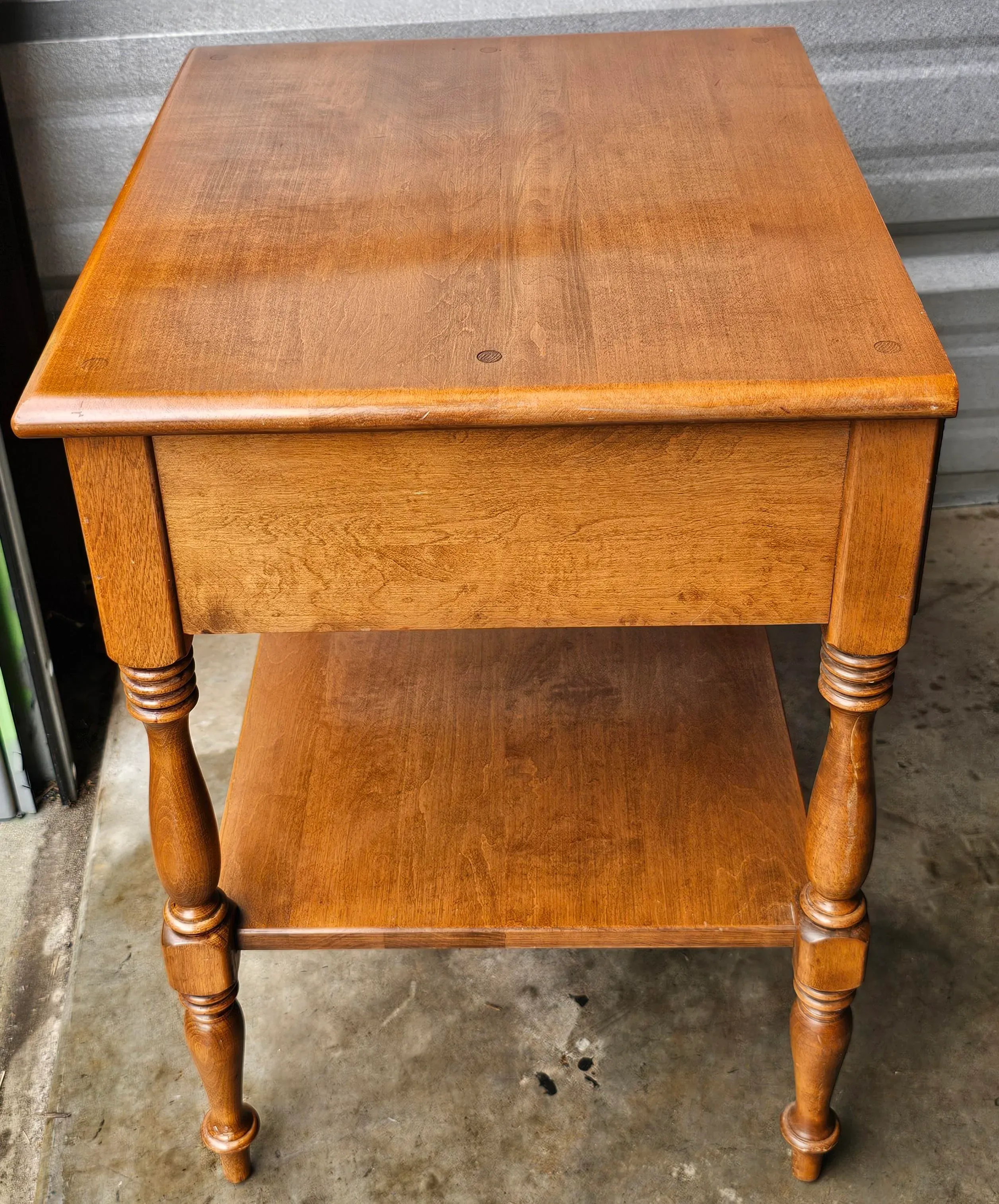 Ethan Allen American Traditional Solid Maple Birch Tiered Side
