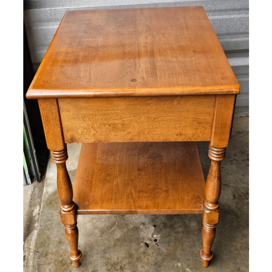 Ethan Allen American Traditional Solid Maple Birch Tiered Side