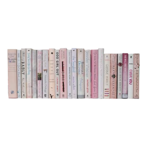 Decorative Books - Blush Dust Jacket Books - Pink Books By The Foot