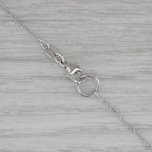 0.54ctw Diamond Circle Pendant Necklace 18k White Gold Curb Chain For Sale - Image 4 of 6