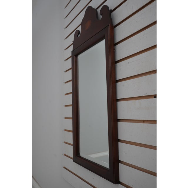 Age: Approx: 15 Years Old Details: Beveled Glass Mirror Quality Construction Nice Inlay Work Inlaid Top Mirror Traditional...