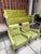 1950s 1950s Set Chartreuse and Emerald Mid Century Settee and Arm Chairs For Sale - Image 5 of 9