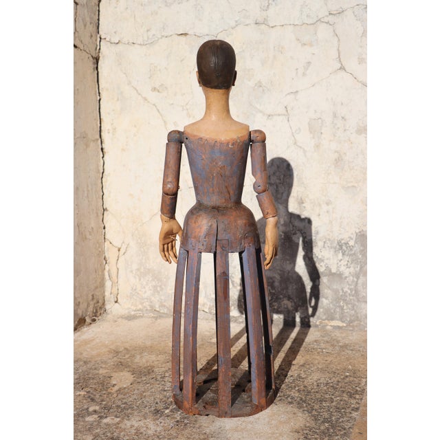 Baroque 18th Century Portuguese Baroque Santos Cage Doll With Glass Eyes, Virgin, Mannequin For Sale - Image 3 of 18