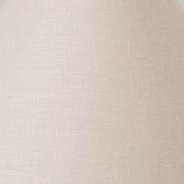 Large Ceramic Wave Lamp, Linen Shade For Sale - Image 10 of 12