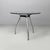 Italian modern glass and steel dining table by icf de padova, 1970s dining table with round glass top and three-legged...