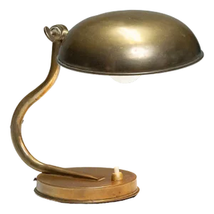 Desk Lamp with Adjustable Shade in Brass attributed to Asea, 1940s
