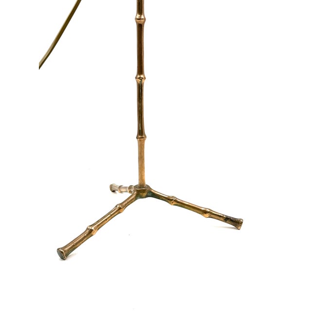 Metal 1970s Hollywood Regency Bamboo Shaped Table Lamp, Maison Jansen For Sale - Image 7 of 10