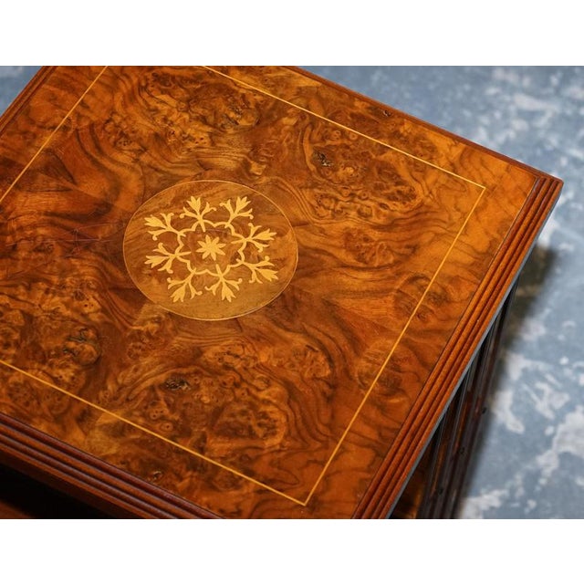 VintageTop Revolving Bookcase in Burr Walnut For Sale - Image 13 of 16