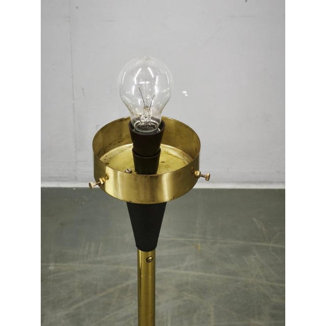 Space Age Brass and Opaline Glass Floor Lamp from Lidokov, 1960s For Sale - Image 3 of 14