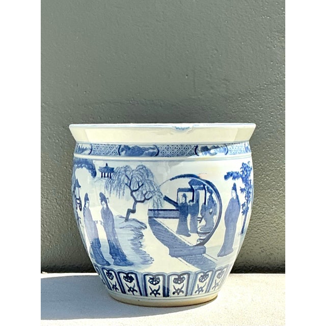 Vintage Asian Chinoiserie Figural Planter For Sale - Image 11 of 12