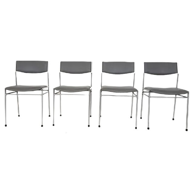 Vintage Dining Chairs in the Style of Martin Visser, Set of 4 For Sale