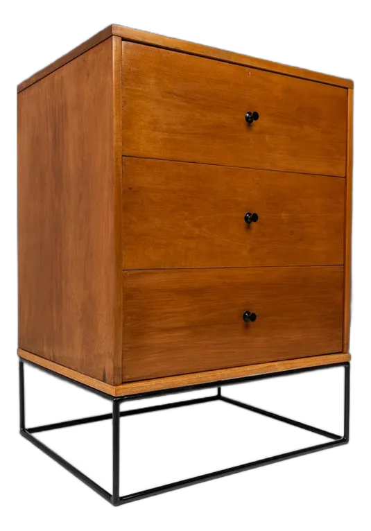 Mid-Century Modern 3-Drawer Dresser / Cabinet in Maple W/ Iron Base by Paul  McCobb for Planner Group by Winchedon, Usa, C. 1950s | Chairish