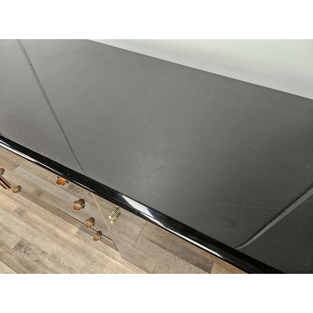 Metal Sideboard in Black Lacquered Wood by Pierre Cardin, 1970 For Sale - Image 7 of 18