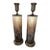 Pair of Vintage La Rochère French Cameo Glass Table Lamps Wheat Motif For Sale