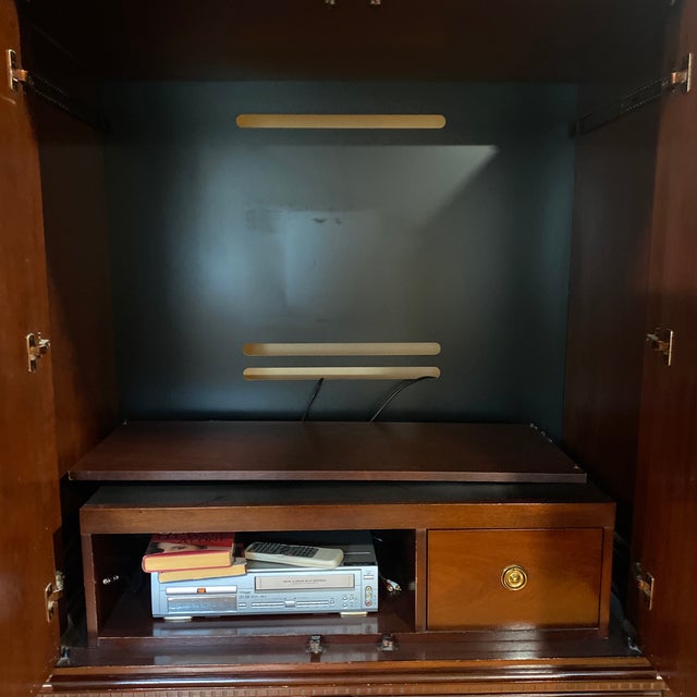 1990s 1990s Wooden Entertainment Armoire For Sale - Image 5 of 10