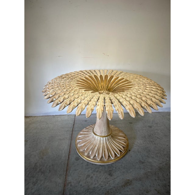 1970s Vintage Hollywood Regency Palm Base Table From Chelini Florence, Italy, 1970s For Sale In Miami - Image 6 of 10