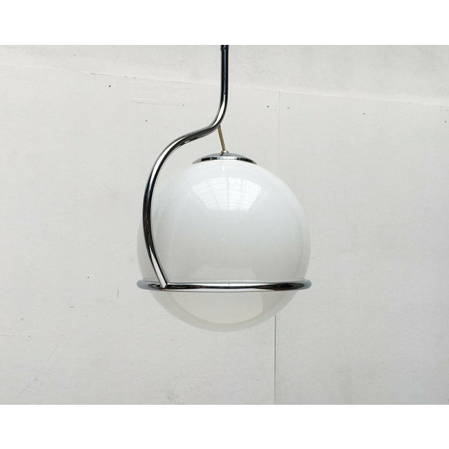 Mid-Century Space Age Italian Glass Ball Pendant, 1960s For Sale - Image 15 of 18
