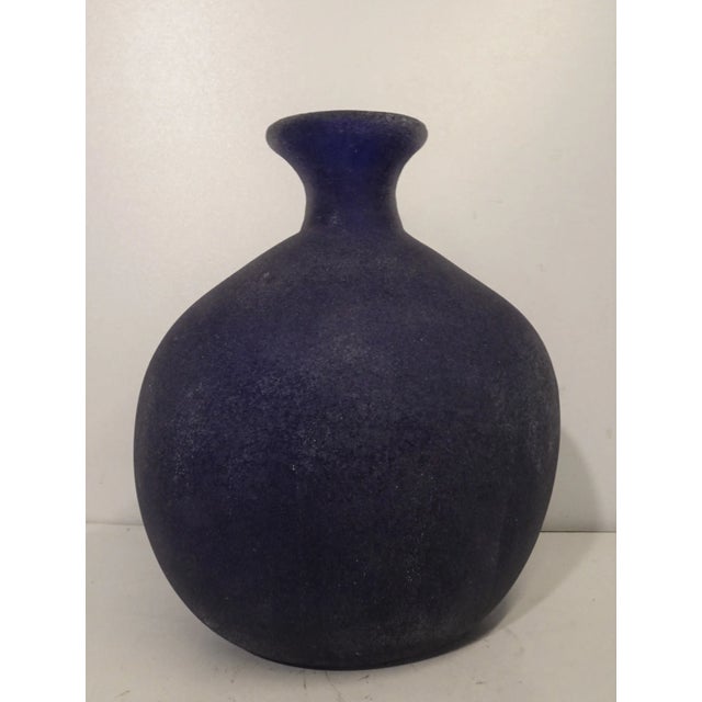 Art Glass Blue Murano Vase, in Very Good conditions. Designed 1980 to 1989 This piece has an attribution mark, I am sure...