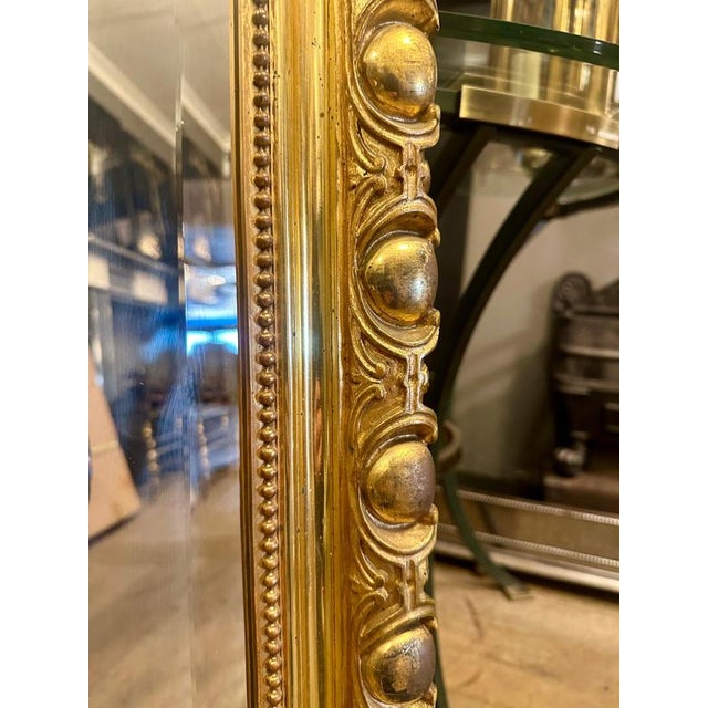 Antique French Ornate Gold Gilt Mirror, 1850 For Sale - Image 9 of 15