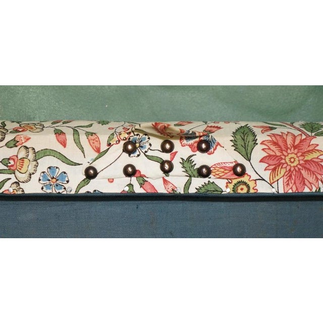 Antique Victoria Triple Sized Ottman Storage Trunk Embriodered Upholstery by Aeg, 1880 For Sale - Image 17 of 18