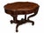 Restored Burled Wood Oval Center Table With Bookmatched Top & Scrolled Pedestal Base For Sale In New York - Image 6 of 8