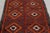 Transitional Hand-Knotted Antique Rug Red Moroccan Runner - High Pile and Diamond Pattern For Sale - Image 3 of 10