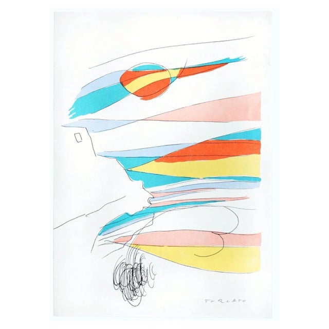 Giulio Turcato, Untitled, Lithograph, 1970s For Sale