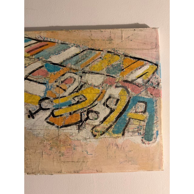 Wood Original Mixed Media Collage Painting by Danny O (Daniel O'Connor) For Sale - Image 7 of 8