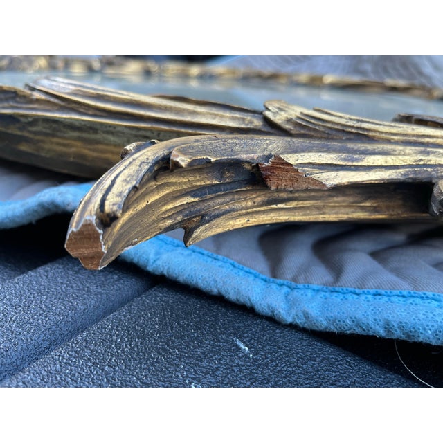 Large Antique Chinoiserie Carved Wood Mirror For Sale - Image 11 of 15