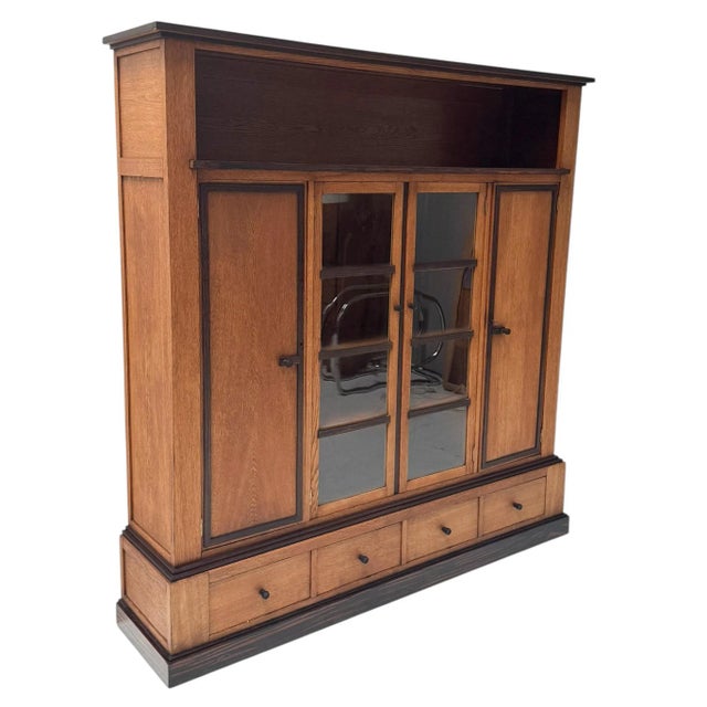 Vintage Art Deco Four-Door Bookcase, 1920s For Sale - Image 6 of 15