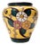 Futurist Yellow Glazed Earthenware Vase with Floral Motifs, Italy, 1920s For Sale