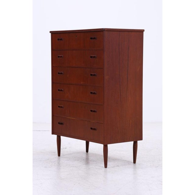 Mid-Century Teak Chest of 6 Drawers, 1960s For Sale - Image 12 of 13