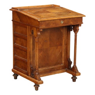 Davenport Walnut Writing Desk For Sale