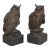 Owls Birds Standing on Books Sculpture Bookends a Pair 4679b For Sale